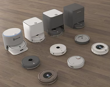 Modern sweeping robot 3d model