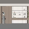 Modern bookcase 3d model
