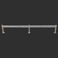 Durable Sturdy Long Metal Fence Structure With Support Brackets For Outdoor Use