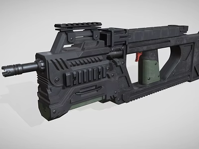 modern machine gun 3d model