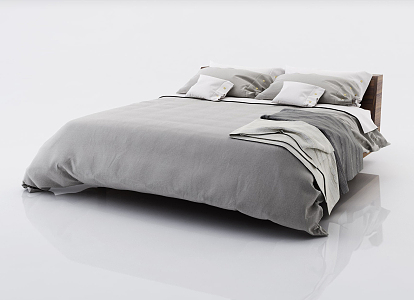 Modern Double Bedding 3d model