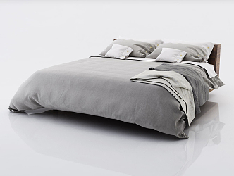 Modern Double Bedding 3d model