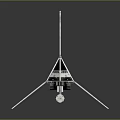Spacecraft Model Featuring Triangular Structure And Deployed Components For Space Exploration