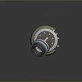 Modern Grey And Green Device With Blue Red Indicators And Interface Pipes