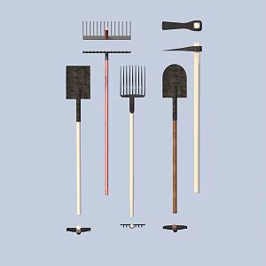 shovel tool 3d model