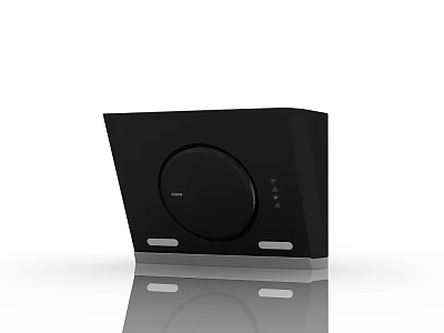 Modern Black Kitchen Range Hood Appliance With Sleek Design And Control Panel Features 3d model