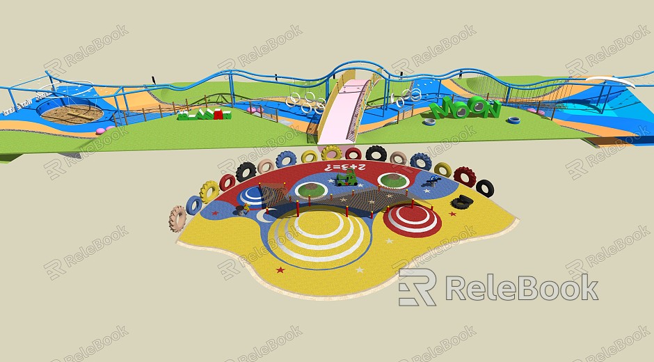 Modern Amusement Equipment Children's Amusement Facilities Activity Site model