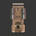 Vintage Corridor Pendant Light Combination With Arched Ceiling And Checkered Floor Decor