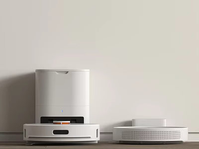 Smart Cleaning Machines In Modern Home Setting 3d model