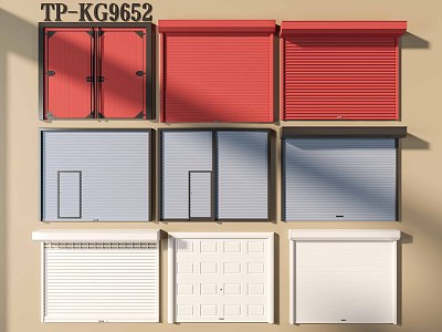 Rolling shutter door, workshop door, garage door 3d model