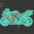 Red Sport Motorcycle With Sleek Body Design Shiny Surface And Dark Background Reflection
