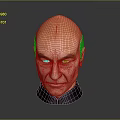 Decorative Bald Male Head Model With Gray Background And Black Base