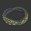 Gray Fashion Bracelet With Decorative Pattern Dotted Texture And Hollow Details