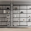 Modern Shelf Bookshelf Book Ornaments 3d model
