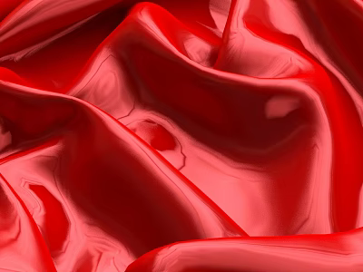 Shiny Red Satin Fabric With Wrinkle Texture For Commercial Equipment Decoration 3d model