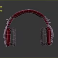 Red Over Ear Headphones With Soft Padding And Modern Stylish Design