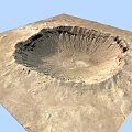 Meteor Crater Meteor Crater Terrain Geopark Mountain Range 3d model