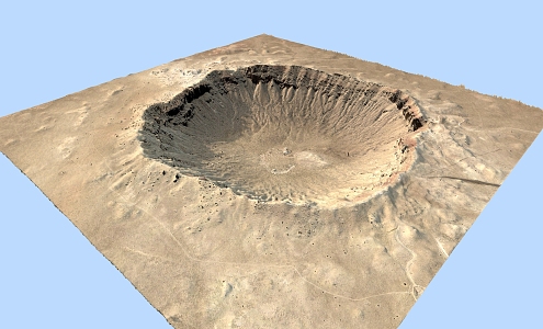 Meteor Crater Meteor Crater Terrain Geopark Mountain Range 3d model