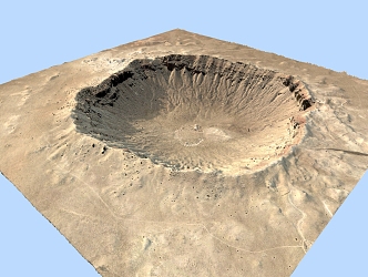 Meteor Crater Meteor Crater Terrain Geopark Mountain Range 3d model