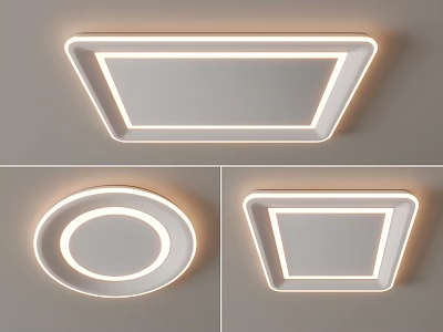 Ceiling lamp square ceiling lamp geometric ultra-thin bedroom living room children's room simple 3d model