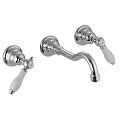 Elegant Two Handle Chrome Finish Faucet with Classic Design for Bathroom Sink