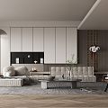 modern living room 3d model