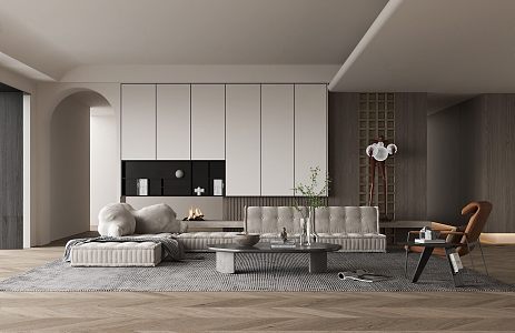 modern living room 3d model