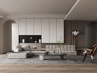 modern living room 3d model