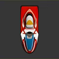 Vibrant Jet Ski With Blue Red White Yellow Accents And Comfortable Seat Design