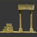 Columns Stone Columns Stone Columns Old Columns Roman Columns Roman Columns Classical Columns Greek Columns 3d model
