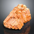 Natural Wood Stone With Orange Color Textured Surface And Raw Material Structure