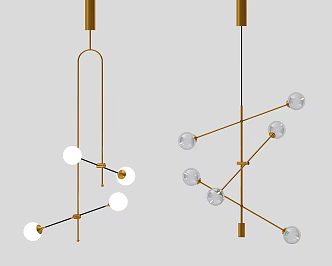 Modern chandelier 3d model