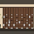 Modern Wooden Bookcase With Multiple Shelves Holding Books And Decorative White Items