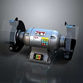 Workbench With JET Bench Grinder And Safety Guards And Control Panel 3d model