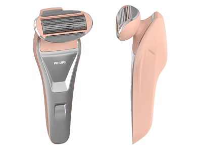 Philips Pink And Silver Electric Shaver Appliance For Women Body Hair Removal 3d model