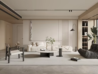 modern living room 3d model