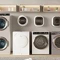 Diverse Modern Washing Machines In White And Gray With Multiple Designs For Home