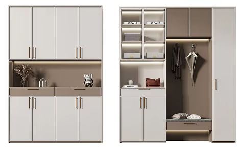 Modern shoe cabinet 3d model