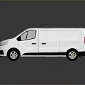 White Renault Commercial Van With Modern Exterior And Reflective Surface Design