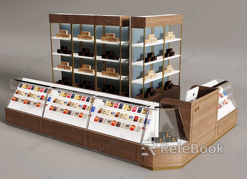 Alcohol and Tobacco Cabinet Display Cabinet Booth model