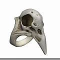 White Decorative Skull Shaped Home Living Accessory With Unique Hollow Design