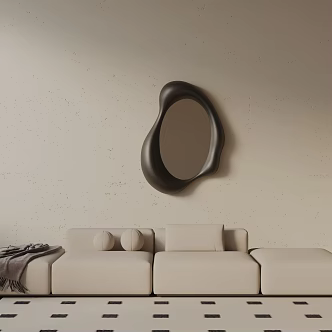 Modern three-seat sofa 3d model