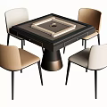 Modern Mahjong Table and Chair Mahjong Table Chess and Card Table Casual Table and Chair 3d model