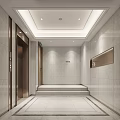 Modern Parking Garage Entrance With Elevator Doors Luxury Cars And LED Lighting