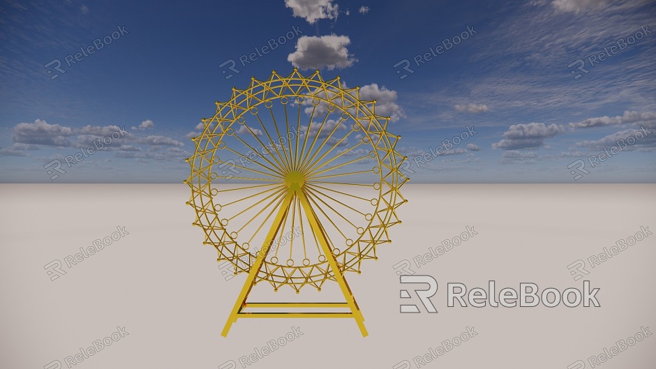 Iron Decoration Ferris Wheel Iron Decoration Wedding Decoration Golden Decoration model