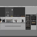 Modern Spacious Kitchen With High Quality Integrated Appliances Cabinets And Marble Countertop