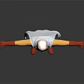 Game And Movie Character With Bald Head Yellow Jumpsuit Red Gloves Boots And White Cape