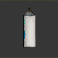 Vintage Compton White Spray Paint Can With Red Yellow Blue Circles Design