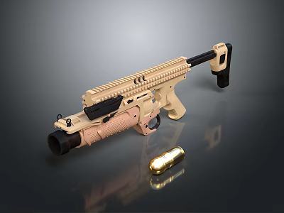 rifle semi-automatic rifle combat rifle battle rifle carbine war rifle attack rifle 3d model