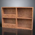 Practical Wooden Console Cabinet Sideboard with Four Open Compartments for Entryway